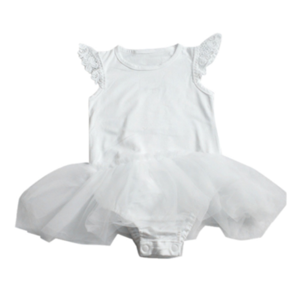 White Romper Tutu Dress Baby/Toddler